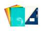 Cartelline tasca triangolare 4Mat 32x24 cm in cartoncino plastificato 300 g/m² blu  conf. da 10 pezzi - 3770 01