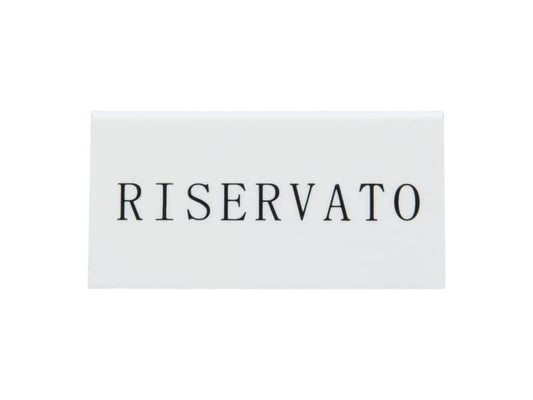 Segnaposto con scritto "Riservato" Securit® in acrilico rigido bianco set da 5 pezzi - TN-RES-IT-WT