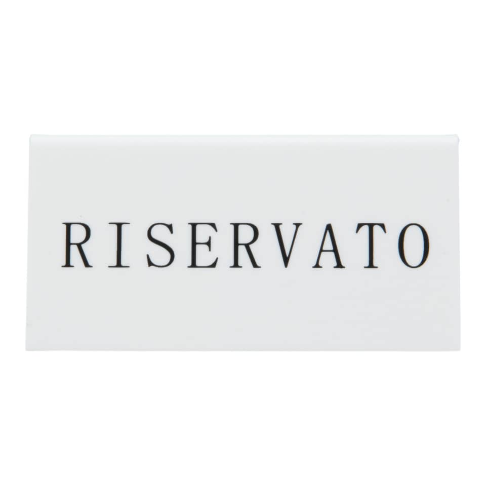 Segnaposto con scritto "Riservato" Securit® in acrilico rigido bianco set da 5 pezzi - TN-RES-IT-WT