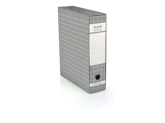 Registratore protocollo con custodia BREFIOCART New Color 35x28,5 cm dorso 8 cm grigio - 0201180.GR