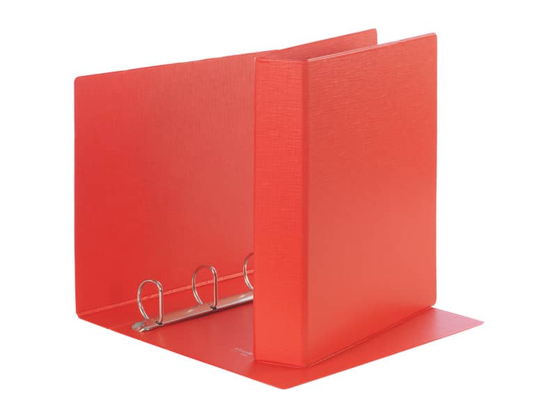 Raccoglitore Esselte DAILY a 4 anelli a D 40mm robusto cartone rivestito in PP rosso 22x30 cm dorso 5,7 cm - 395691300