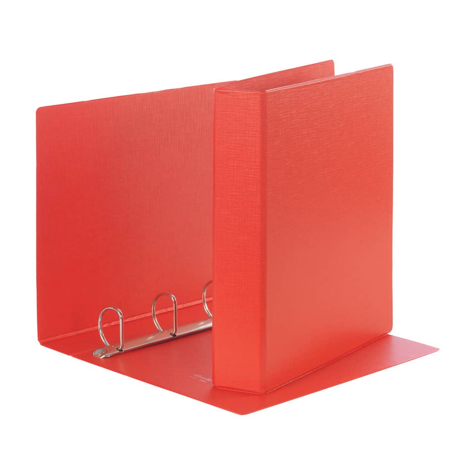 Raccoglitore Esselte DAILY a 4 anelli a D 40mm robusto cartone rivestito in PP rosso 22x30 cm dorso 5,7 cm - 395691300