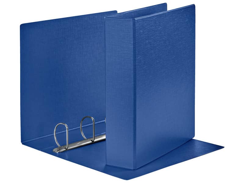 Raccoglitore Esselte DAILY a 4 anelli a D 50mm robusto cartone rivestito in PP blu 22x30 cm dorso 7 cm - 395698500