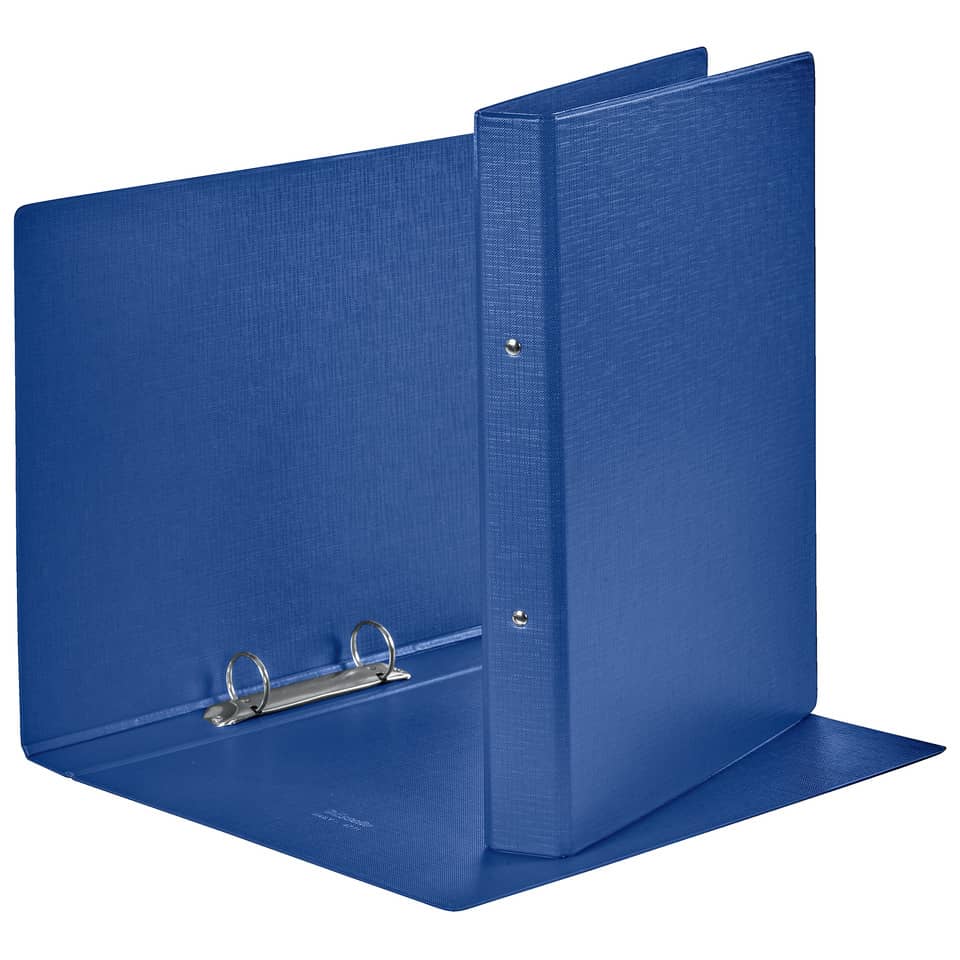 Raccoglitore Esselte DAILY a 2 anelli tondi 25mm robusto cartone rivestito in PP blu A4 dorso 3,5 cm - 394771500