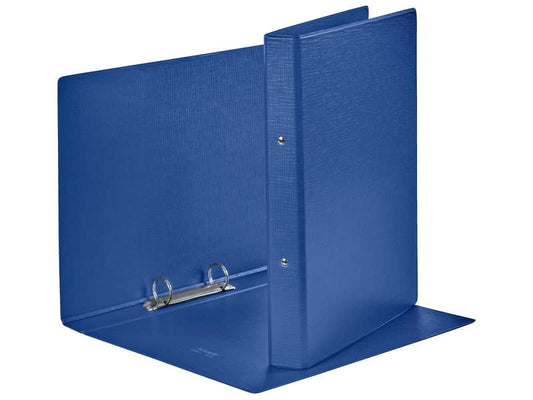 Raccoglitore Esselte DAILY a 2 anelli tondi 25mm robusto cartone rivestito in PP blu A4 dorso 3,5 cm - 394771500