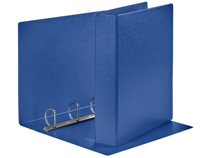 Raccoglitore Esselte DAILY a 4 anelli a D 40mm robusto cartone rivestito in PP blu 22x30 cm dorso 5,7 cm - 395691500