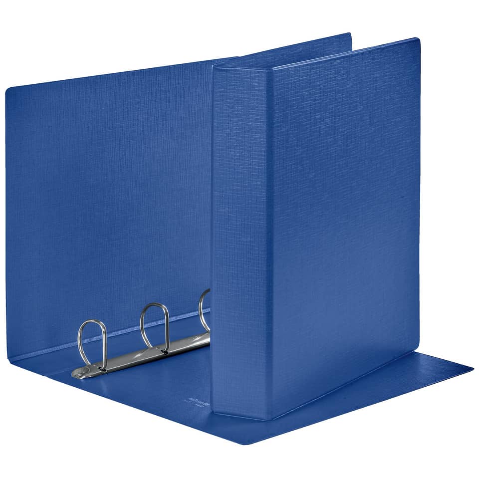 Raccoglitore Esselte DAILY a 4 anelli a D 40mm robusto cartone rivestito in PP blu 22x30 cm dorso 5,7 cm - 395691500