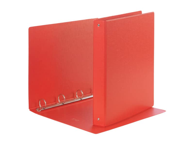 Raccoglitore Esselte DAILY a 4 anelli tondi 30mm robusto cartone rivestito in PP rosso 22x30 cm dorso 4 cm - 395692300