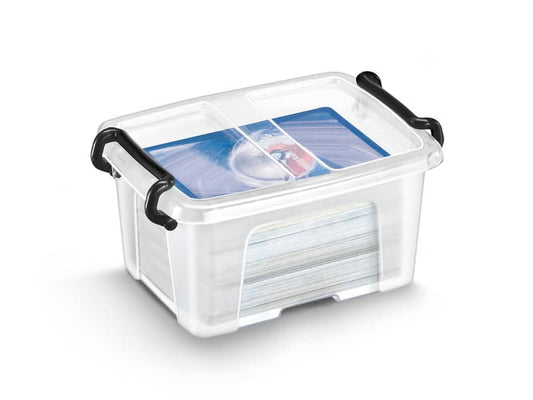 Contenitore con doppio coperchio in ppl 0,4 L Strata riciclabile impilabile trasparente - 2006780111