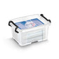 Contenitore con doppio coperchio in ppl 0,4 L Strata riciclabile impilabile trasparente - 2006780111
