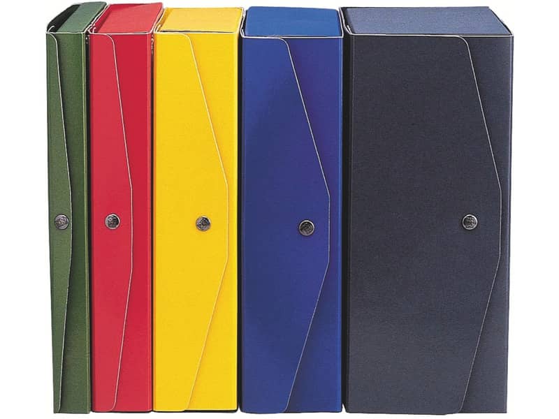 Scatola archivio King Mec Project 25x35 cm dorso 4 cm blu 23304