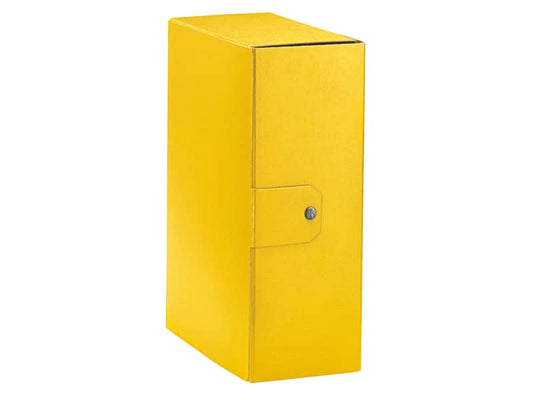 Cartella portaprogetti Esselte C32 EUROBOX dorso 12 cm presspan biverniciato giallo - 390332090