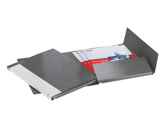 Cartelle a 2 lembi Esselte I56 DELSO LINE 6/I51 bianco/grigio 25x32 cm dorso 3 cm 6 cartelle - 390956040