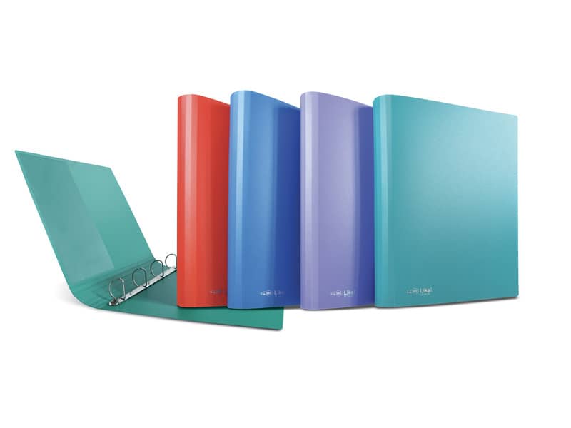 Raccoglitore Sei Rota Like! 22x30 cm - 4 anelli a D 30 mm - dorso 4 cm blu - 36953007