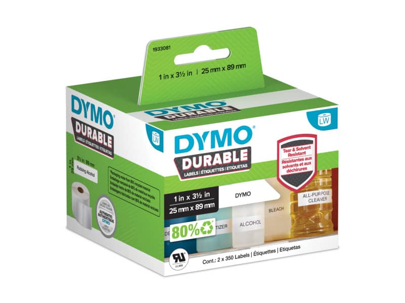 Rotolo da 100 etichette Dymo LabelWriter durable indirizzi 89x25 mm bianco 1933081