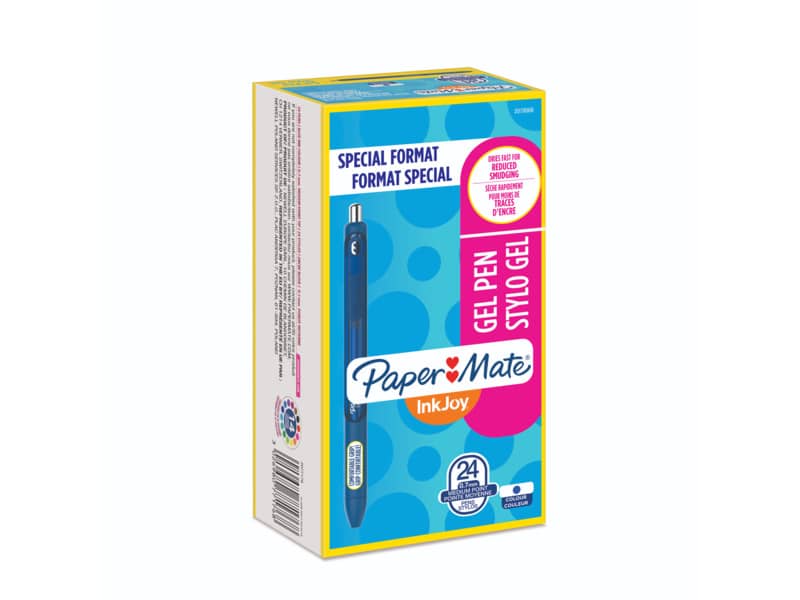 Penne a scatto Paper Mate InkJoy Gel RT M 0,7 mm blu special pack 20+4 pezzi - 2077176