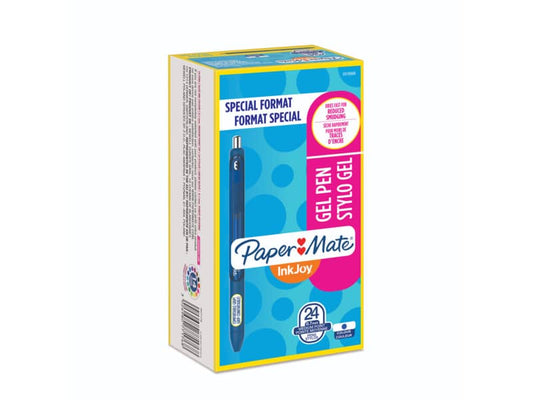 Penne a scatto Paper Mate InkJoy Gel RT M 0,7 mm blu special pack 20+4 pezzi - 2077176