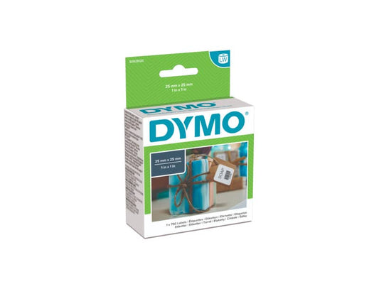Rotolo da 750 etichette Dymo LabelWriter multiuso quadrate 25x25 mm bianco S0929120