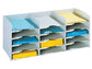 Schedario portacorrispondenza Paperflow componibile  a 15 cassetti grigio 67x30,4x31,3 cm - K421302