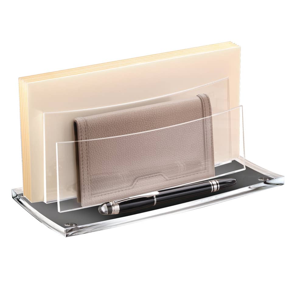 Sparticarte AcryLight CEP in acrilico riciclabile con 2 scomparti a gradini trasparente 22,5x10,5x11 cm - 1004500111