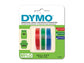 Nastri a rilievo per etichettatrici Dymo vinile 9 mm x 3 m assortiti blister da 3 - S0847750