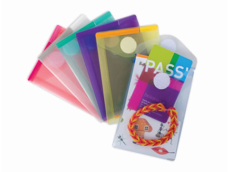Buste con bottone Tarifold® con chiusura in velcro A7 conf. 6 pz. colori assortiti - 510219