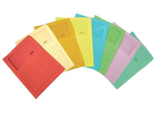 Cartellina con finestra Blasetti SINTEX aperta su due lati carta 120 g/m² 22x31 cm acqua marina conf. da 50 - 0580