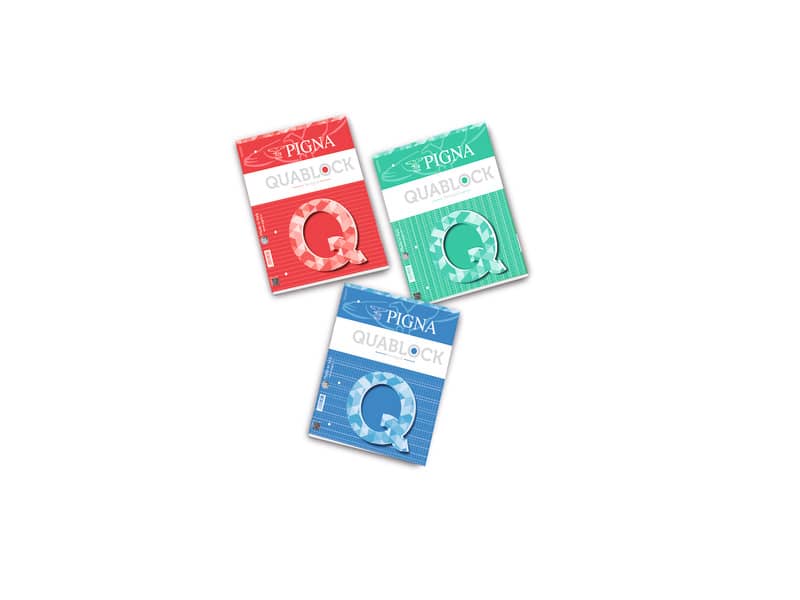 Blocco 50 fogli Pigna Quablock a 4 fori A4 quadretti 4 mm 00609774M