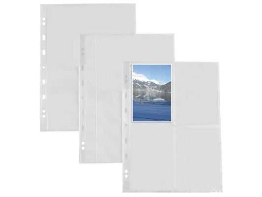 Buste a foratura universale Sei Rota Atla F per fotografie 8 spazi 10x15 cm trasparente  conf. 10 buste - 662501