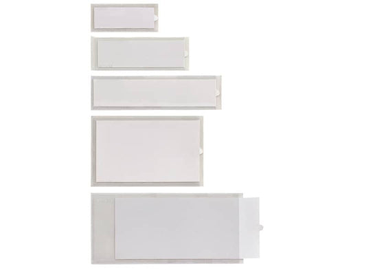 Portaetichette adesive Sei Rota IesTI A2 + etichette intercambiabili 32x88 mm trasparente - conf. 10 pezzi - 321112