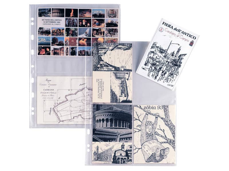 Buste a foratura univ. Sei Rota Atla FT per foto e cartoline 8 spazi 10x15 cm trasparente  conf. 10 buste - 662511