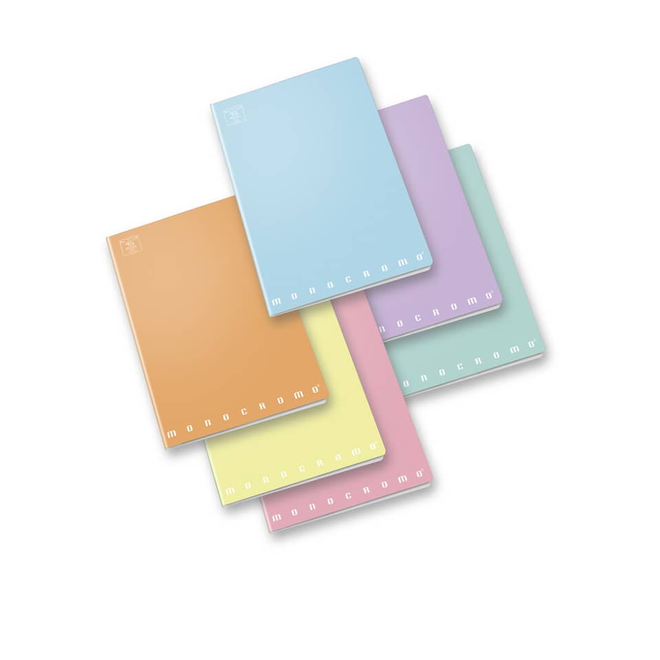 Quaderno 42 fogli PIGNA Monocromo Pastel A4 a righe 1R assortiti 02298901R