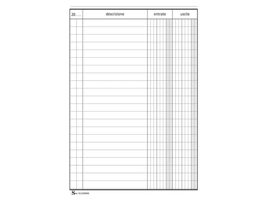 Registro Entrate-uscite Semper 96 pagg. 17x12 cm SEL000800