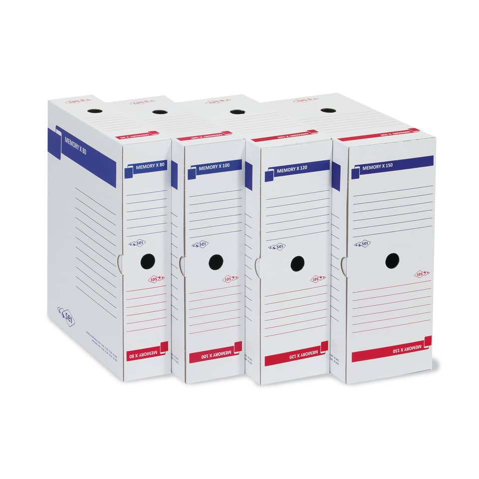Scatola archivio Sei Rota Memory X 120 25x35 cm dorso 12 cm bianco 673212