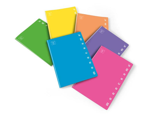 Quaderno 42 fogli PIGNA Monocromo Fluo A4 a quadretti 5M assortiti 02267925M