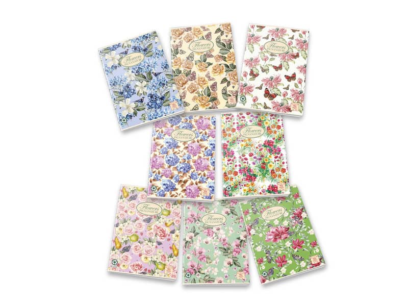 Quaderno a quadretti 42 fogli PIGNA Maxi Nature Flowers A4 a quadretti 5M assortiti - 02298855M