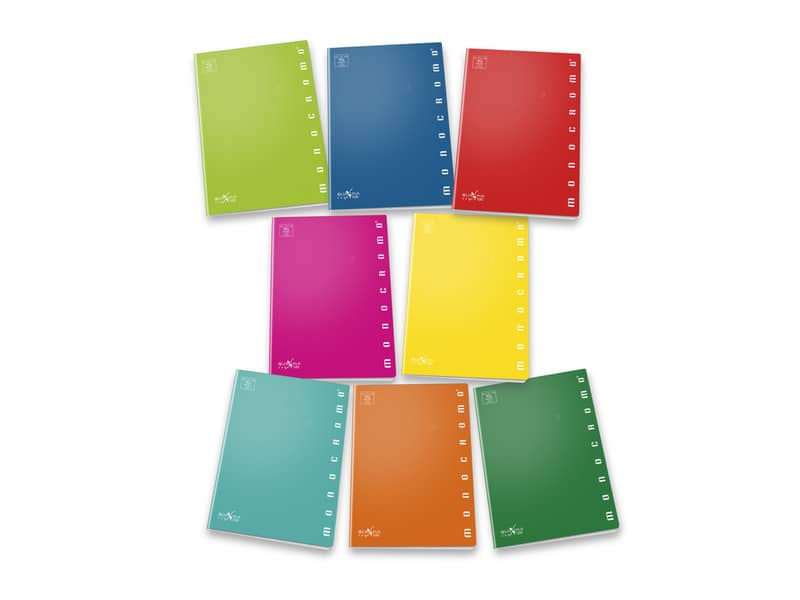 Quaderno 38 fogli PIGNA Monocromo A4 a quadretti 4M assortiti 02298884M