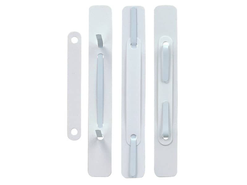 Fermafogli adesivi fastener Sei Rota con pressino bianco - passo 80 mm - conf. 100 pz. - 620045