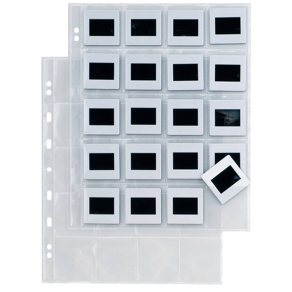 Buste a foratura universale Sei Rota Atla F per diapositive 20 spazi 5,5x5,5 cm trasparente  conf.10 buste 662514