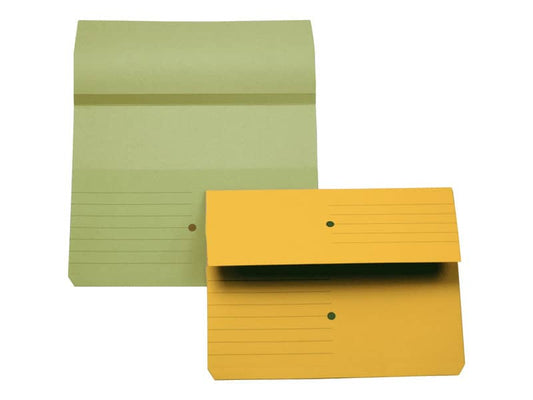 Cartelline con tasca 4Mat A4 in carta woodstock 225 g/m² dorso 3 cm verde conf. da 10 pezzi - 3240 02