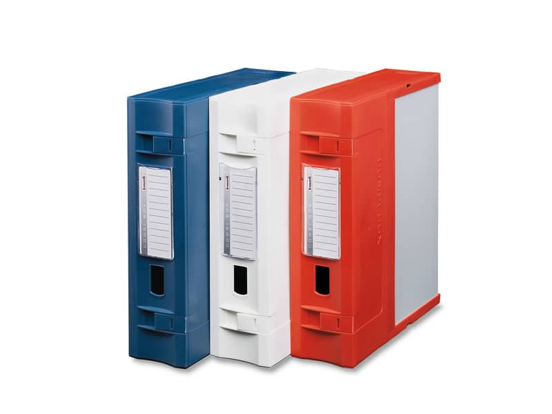 Scatola archivio LEONARDI Combi Box E600 29,8x36,2 cm - dorso 9 cm blu navy E600BN
