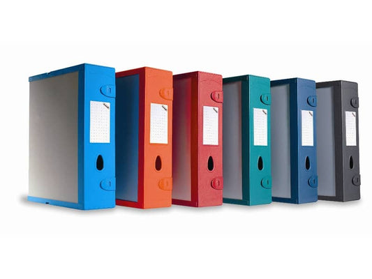 Scatola archivio LEONARDI Combi Box E500 dorso 9 cm rosso bordeaux - 29,8x36,2 cm E500RB