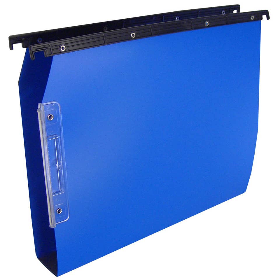 EC - Cartelle sospese laterali per armadi CARTESIO PP 33 cm fondo a U 3 cm blu - Conf. 25 pezzi - 514 M Beta 3 -A3