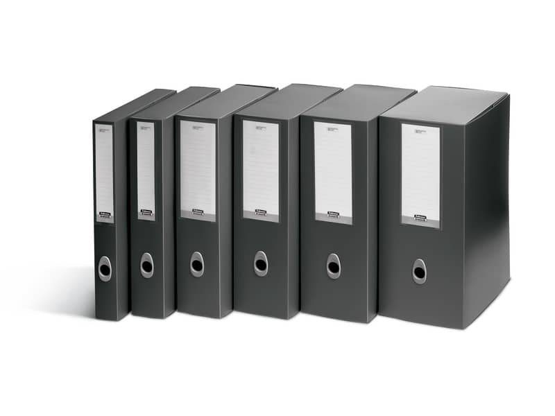 Scatole portaprogetti LEONARDI Plus VIP 25,5x35,5 cm PPL antracite dorso 8 cm 1007201