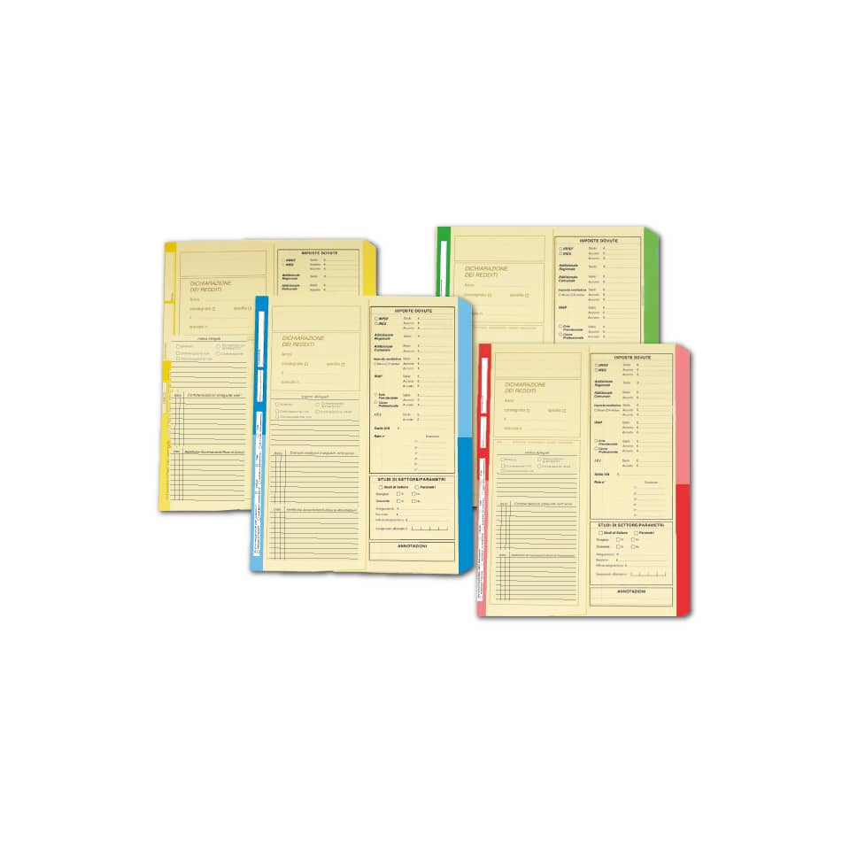 Cartelline a 2 lembi 4Pro dichiarazione dei redditi A4 cellulosa 225 g/m² dorso 2 cm verde conf. da 50 pezzi - 4175 03