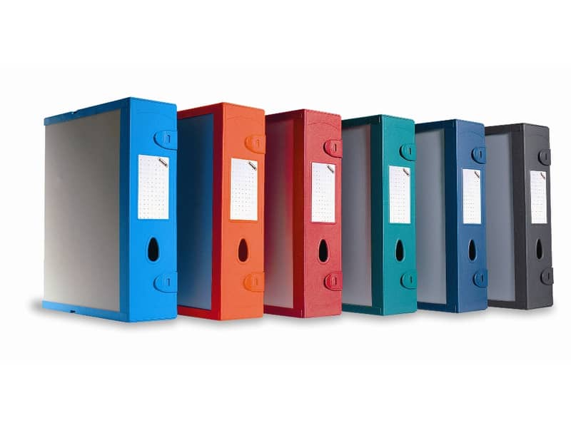 Scatola archivio LEONARDI Combi Box E500 dorso 9 cm rosso - 29,8x36,2 cm E500RO