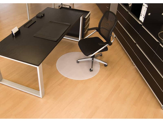 Tappeto salvapavimenti rotondo BSM opalino trasparente in PPL Ø 90 cm 02-090R