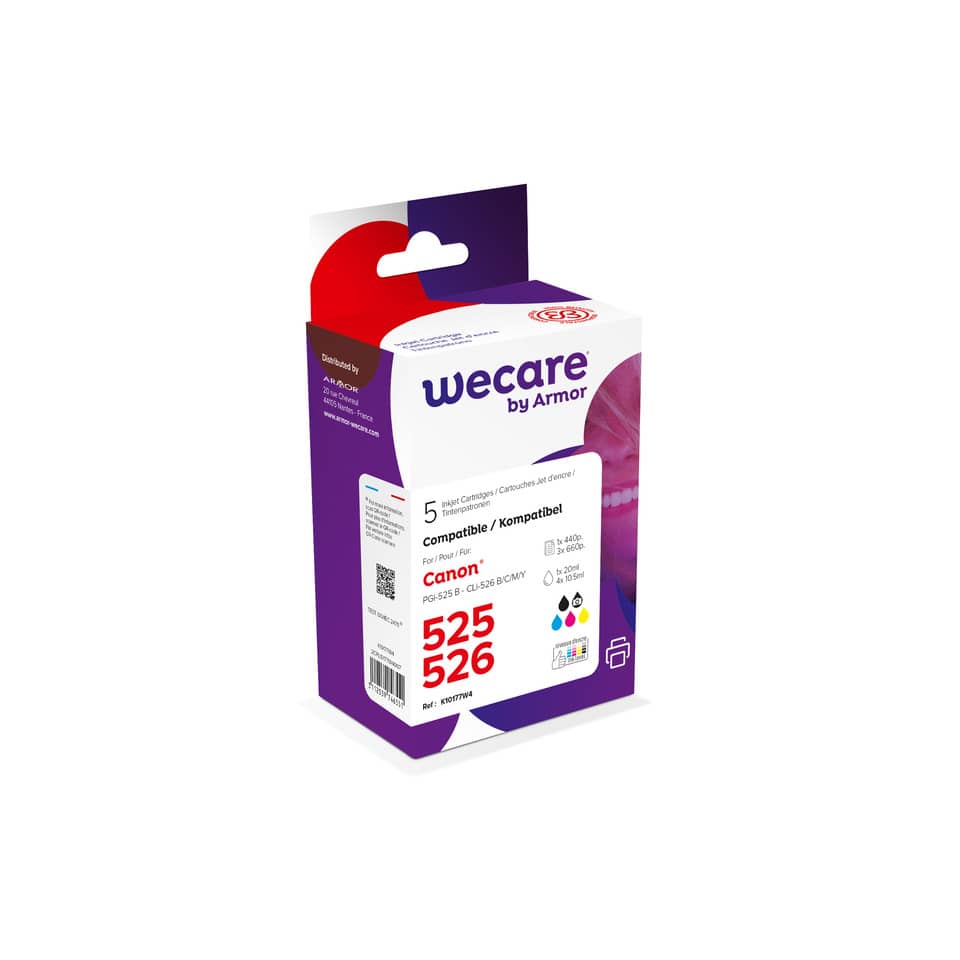 Cartucce inkjet WECARE compatibili con Canon 4540B017 - nero+ciano+magenta+giallo Cf.5- K10177W4