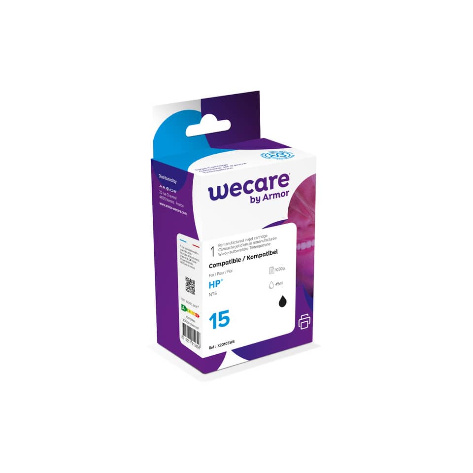 Cartuccia inkjet alta capacità WECARE compatibile con HP C6615DE - nero K20105W4