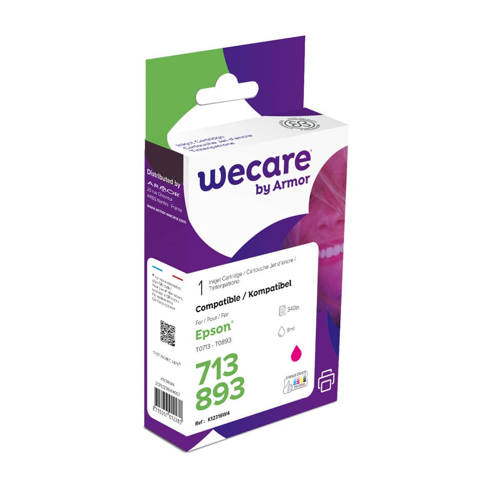 Cartuccia inkjet WECARE compatibile con Epson C13T07134012 - magenta K12316W4